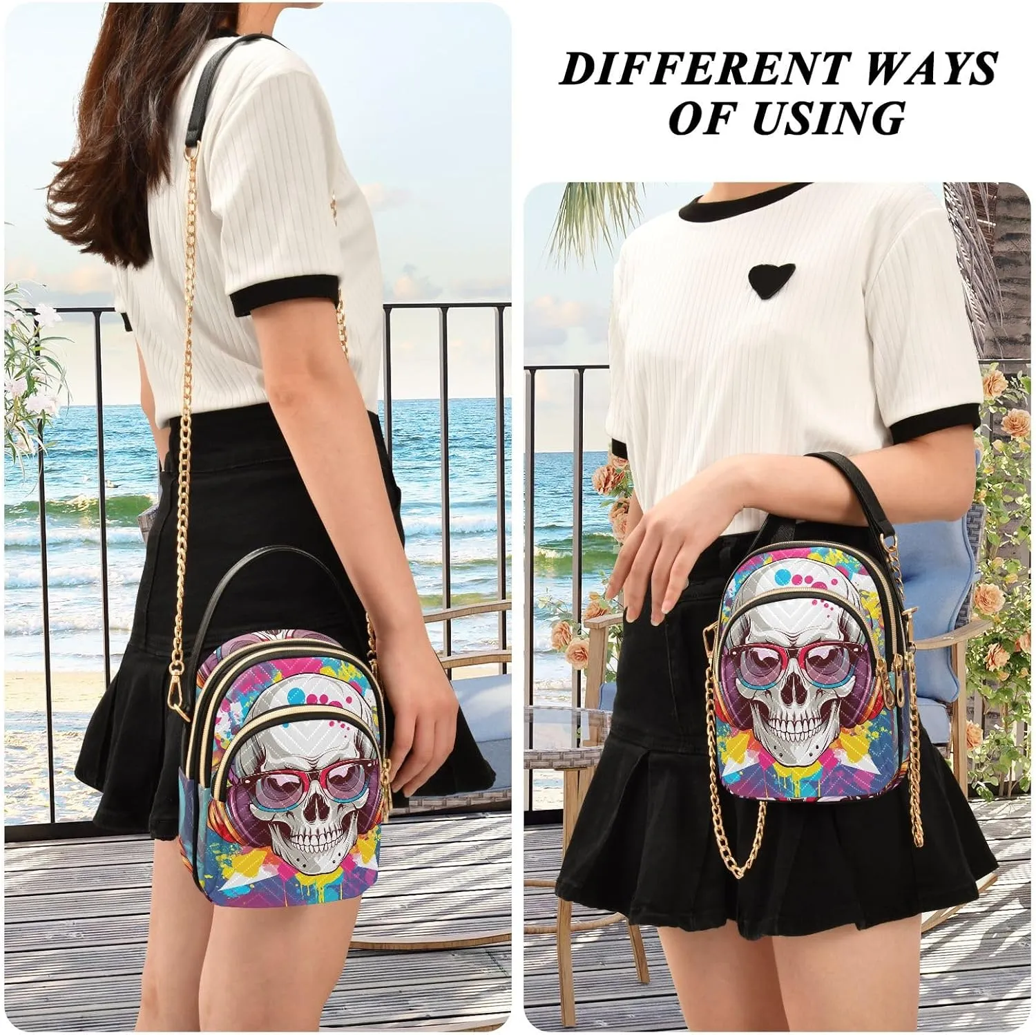 Small Crossbody Bags for Women Quilted Handbags Shoulder Purse Phone Wallet Chain Bag