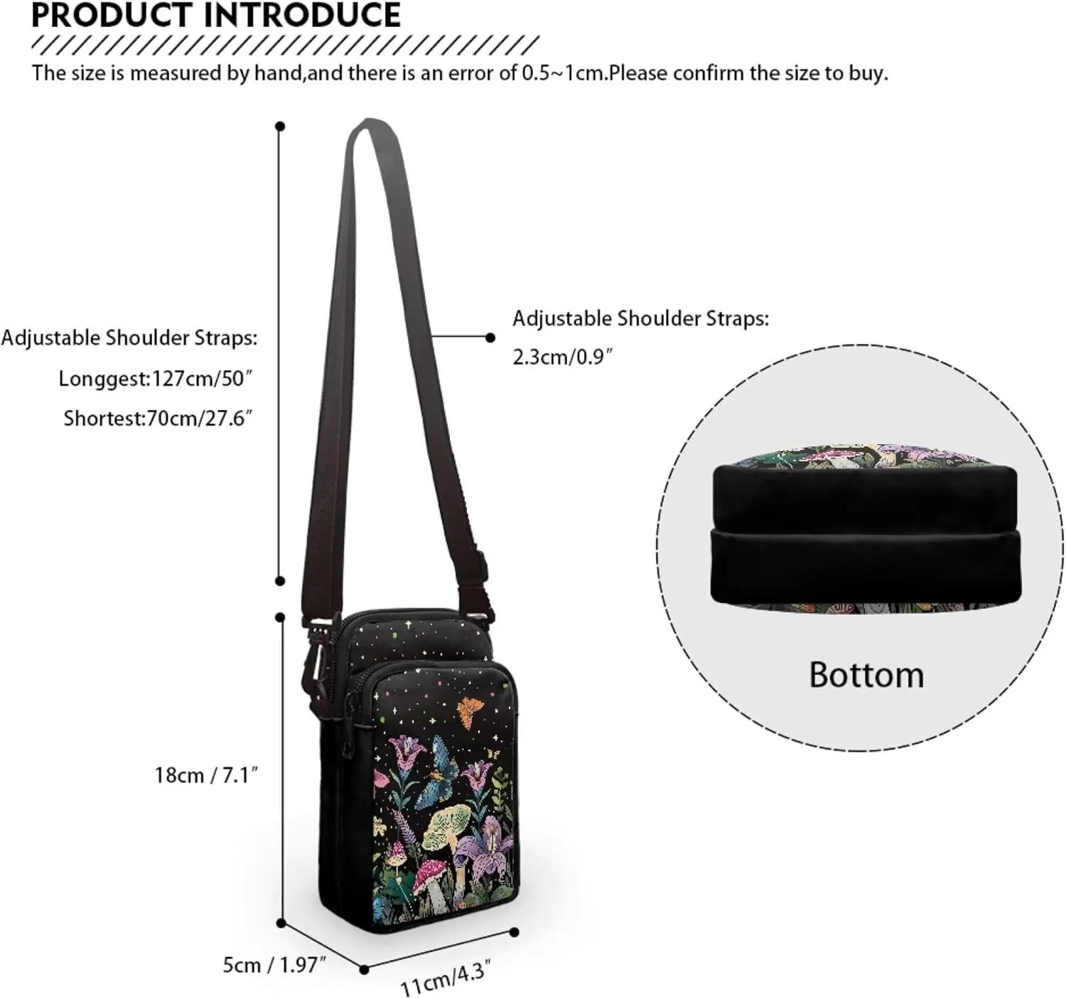 Small Crossbody Bags for Women Travel with Adjustable Strap