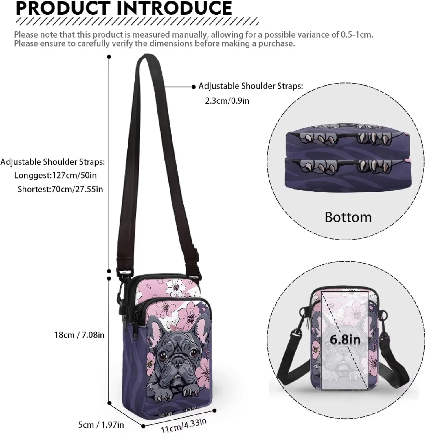Small Crossbody Bags for Women Travel with Adjustable Strap