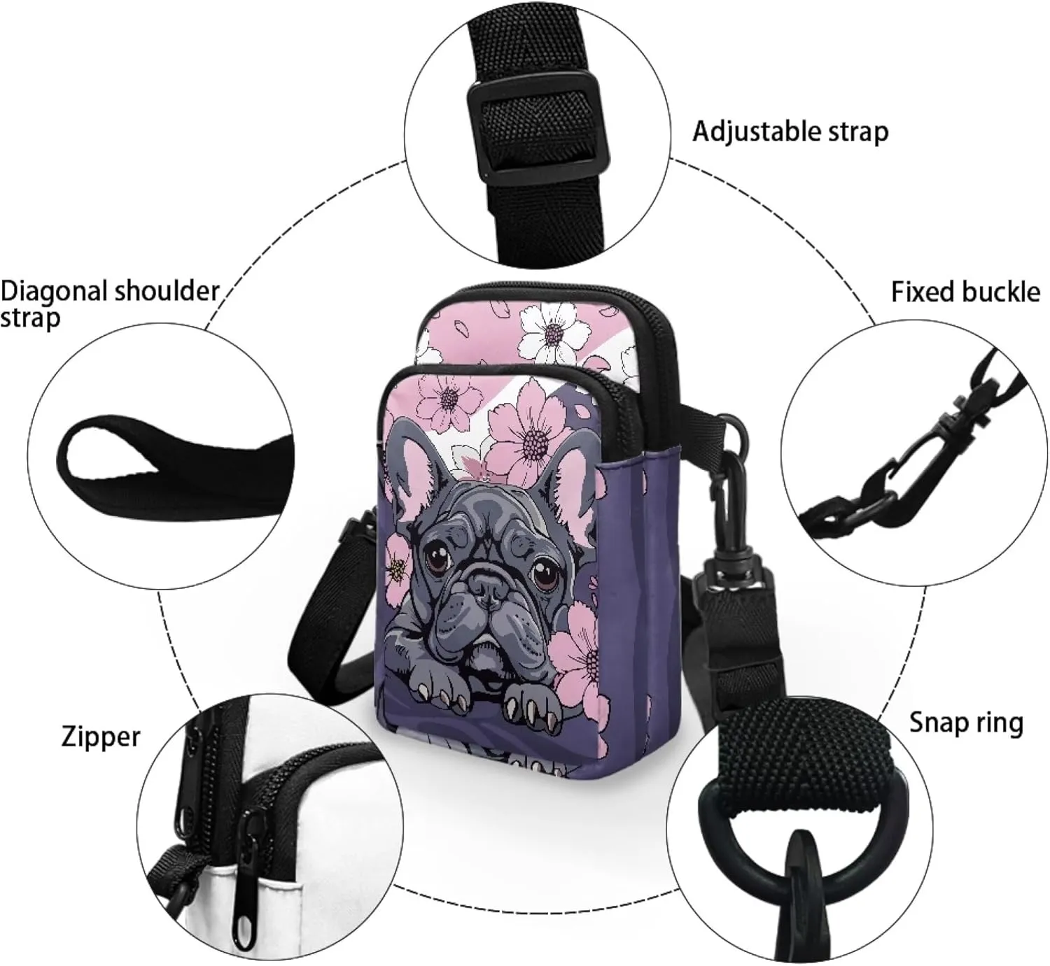 Small Crossbody Bags for Women Travel with Adjustable Strap