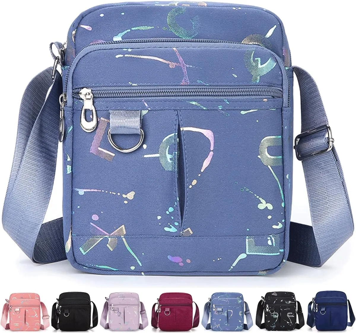 Small Messenger Bag for Men Women, Mini Crossbody Bag Shoulder Bag Travel Bag Multi Pocket Purses Soft Satchel Bag