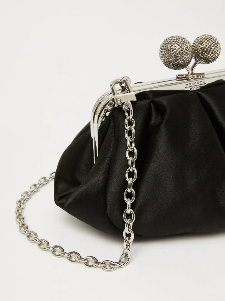 Small satin Pasticcino Bag with rhinestones