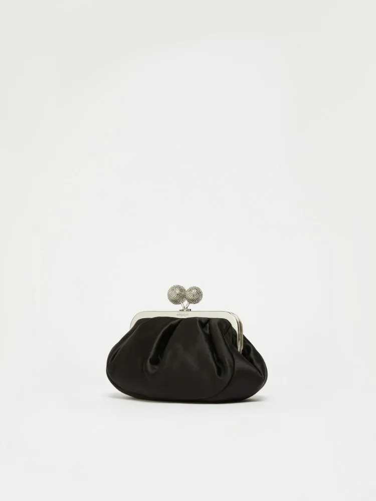 Small satin Pasticcino Bag with rhinestones