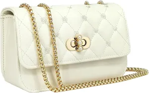 Small Shoulder Bags for Women with Chain Strap,Mini Quilted Embroidery Purses for Women
