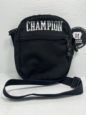 Small Unisex Champion Crossbody Black Shoulder Bag