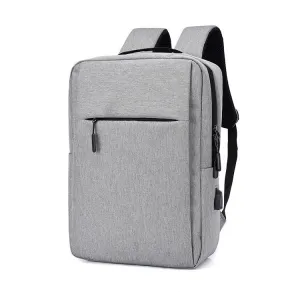 Smart Anti-Theft Oxford Backpack With Usb Charging Ports Bag-Grey
