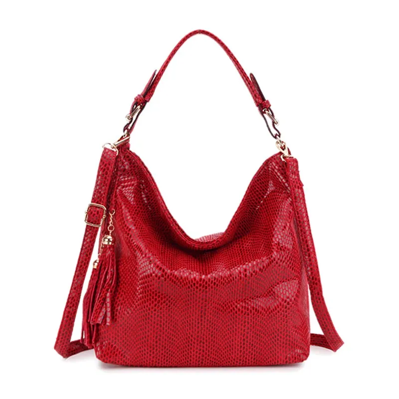 SMILEY SUNSHINE New Hobo Messenger Bag | Women's Vintage Tassel Leather Handbag | Shoulder & Crossbody Tote
