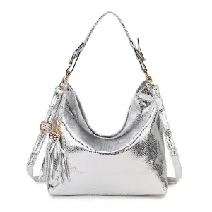 SMILEY SUNSHINE New Hobo Messenger Bag | Women's Vintage Tassel Leather Handbag | Shoulder & Crossbody Tote