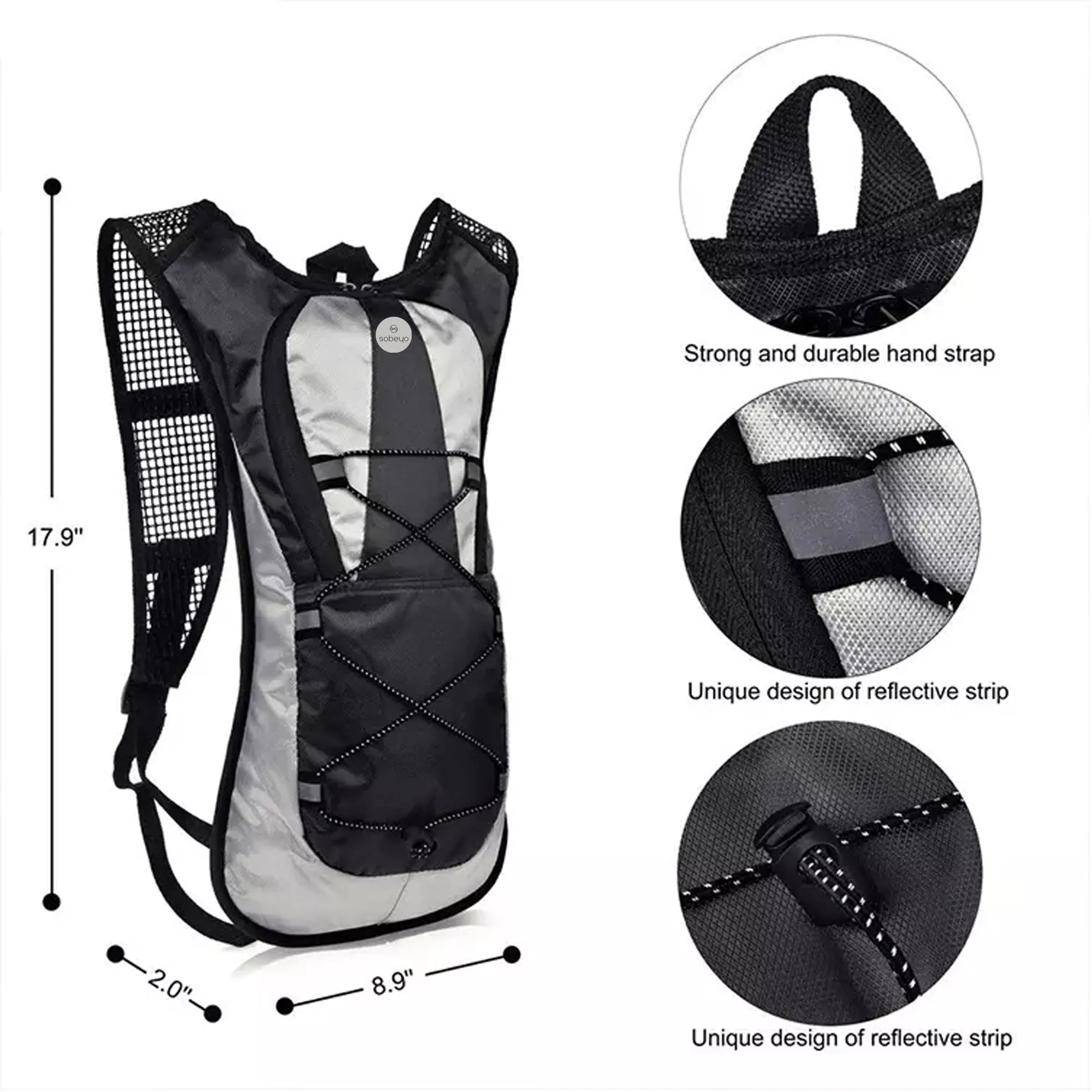 SOBEYO Hydration Backpack Waterproof /W  2L Reservoir