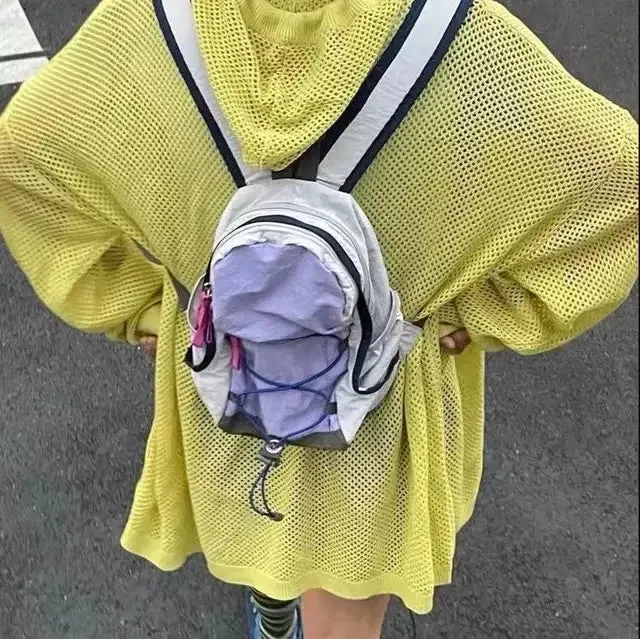 Sohiwoo Women Sale Colour Hit  Outdoor Travel For Small Commuter Hot Women Backpack Ins Backpack Nylon New Backpack