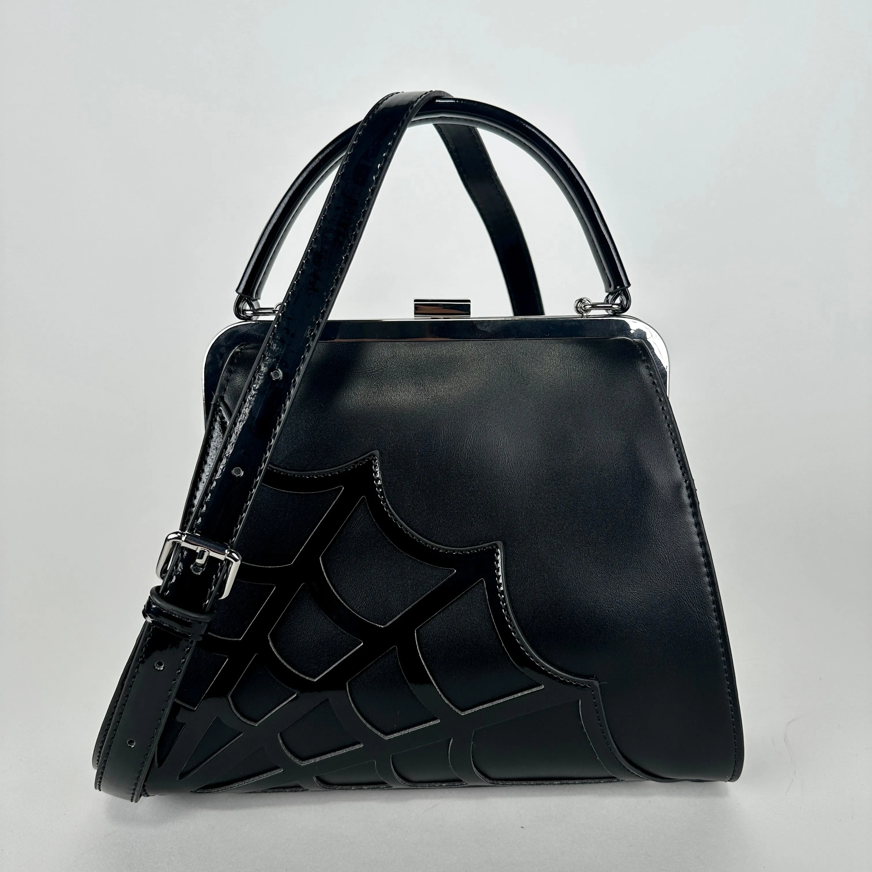 Spiderweb Appliqué Handbag