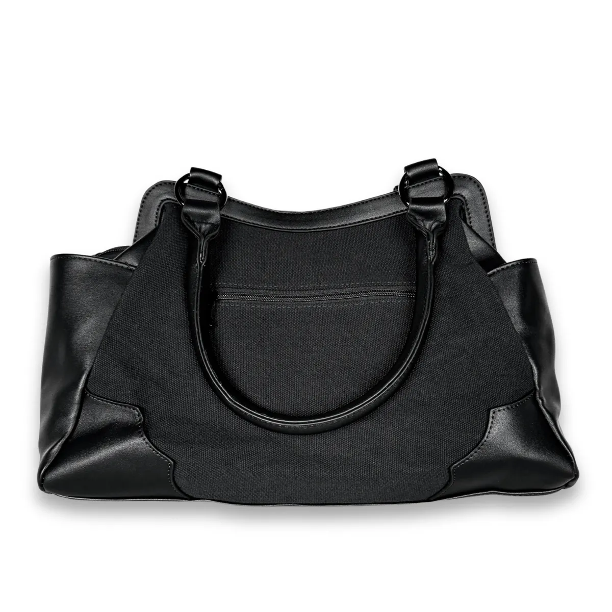 Spiderweb Skull Canvas Leatherette Shoulder Bag
