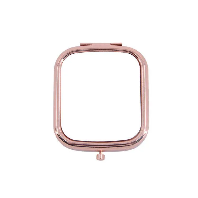Square Compact Pocket Mirror - Rose Gold