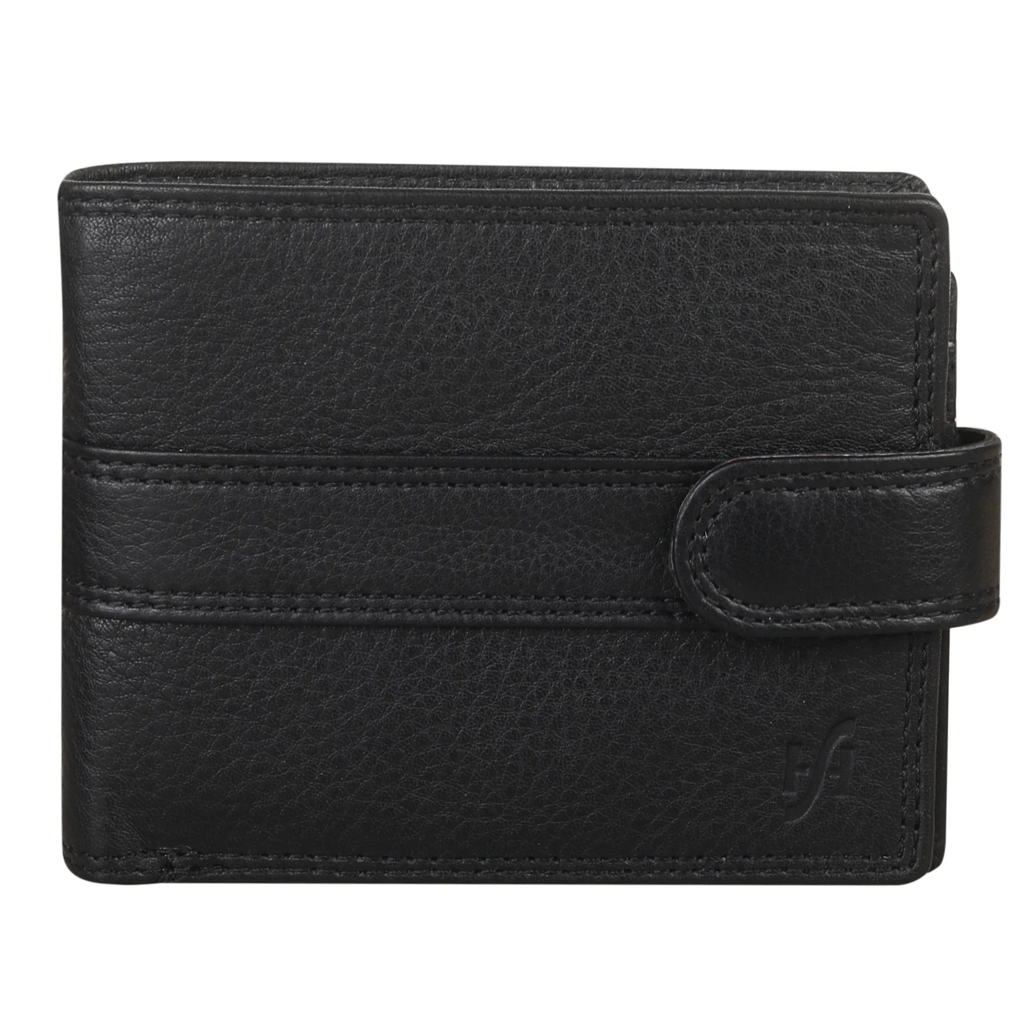 StarHide Mens RFID Safe Blocking Leather Passcase Wallet Black With Coin Pocket Gift Boxed 1120