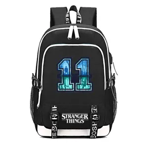 Stranger Things Backpack with USB Charging Port School Boys Girls Bookbag Laptop Backpack for Teens