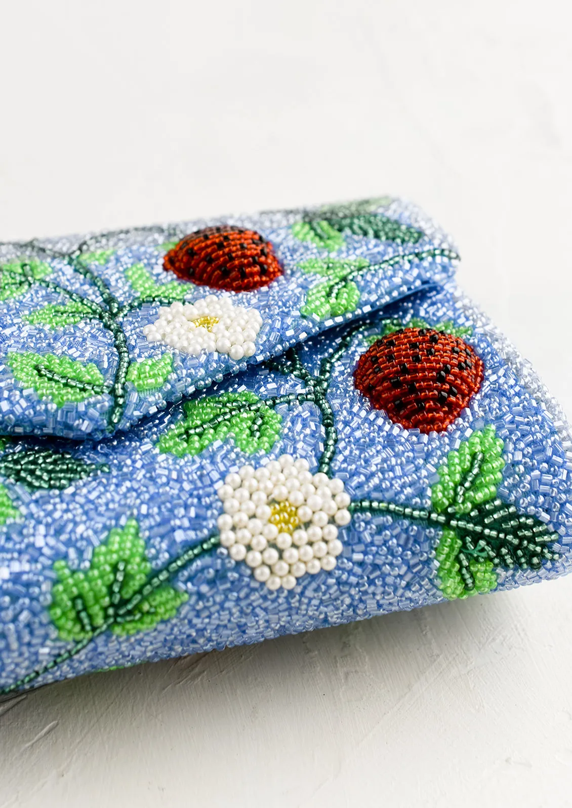 Strawberry Fields Beaded Clutch