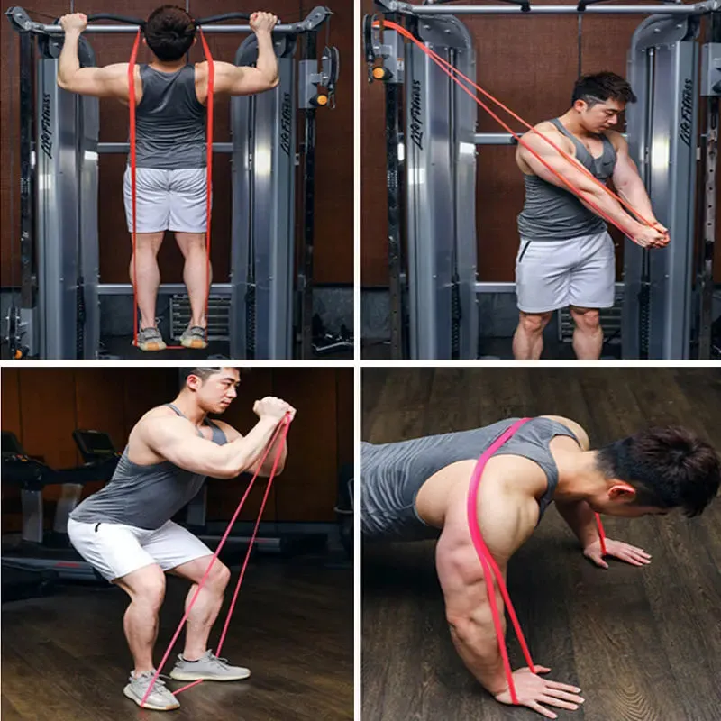 Stretch Resistance Band - Elastic Fitness Band for Home Gym Training - Pull Up Assist Bands