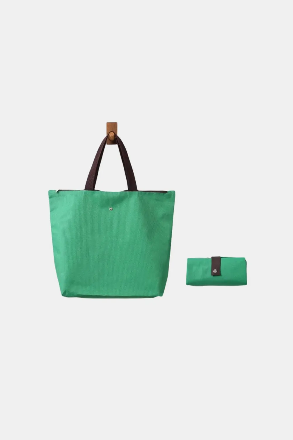 Stuff it in Foldable Oxford Tote Bag - 7 Colors (Black, Brown, Charcoal, Blue, Green, Purple, Ruby)