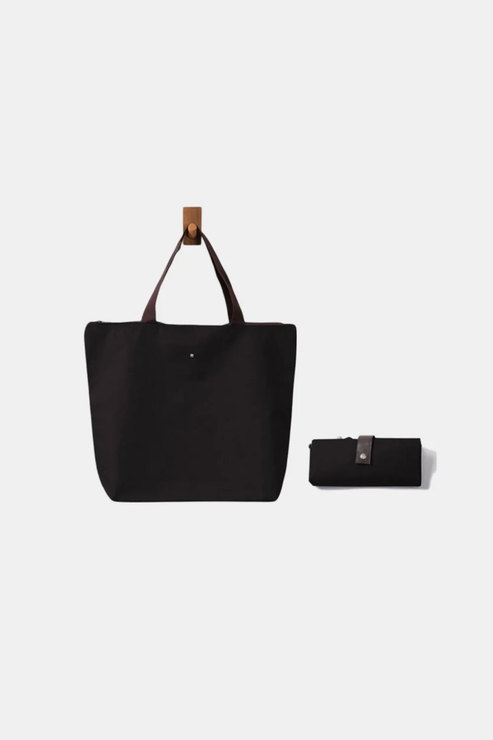 Stuff it in Foldable Oxford Tote Bag - 7 Colors (Black, Brown, Charcoal, Blue, Green, Purple, Ruby)