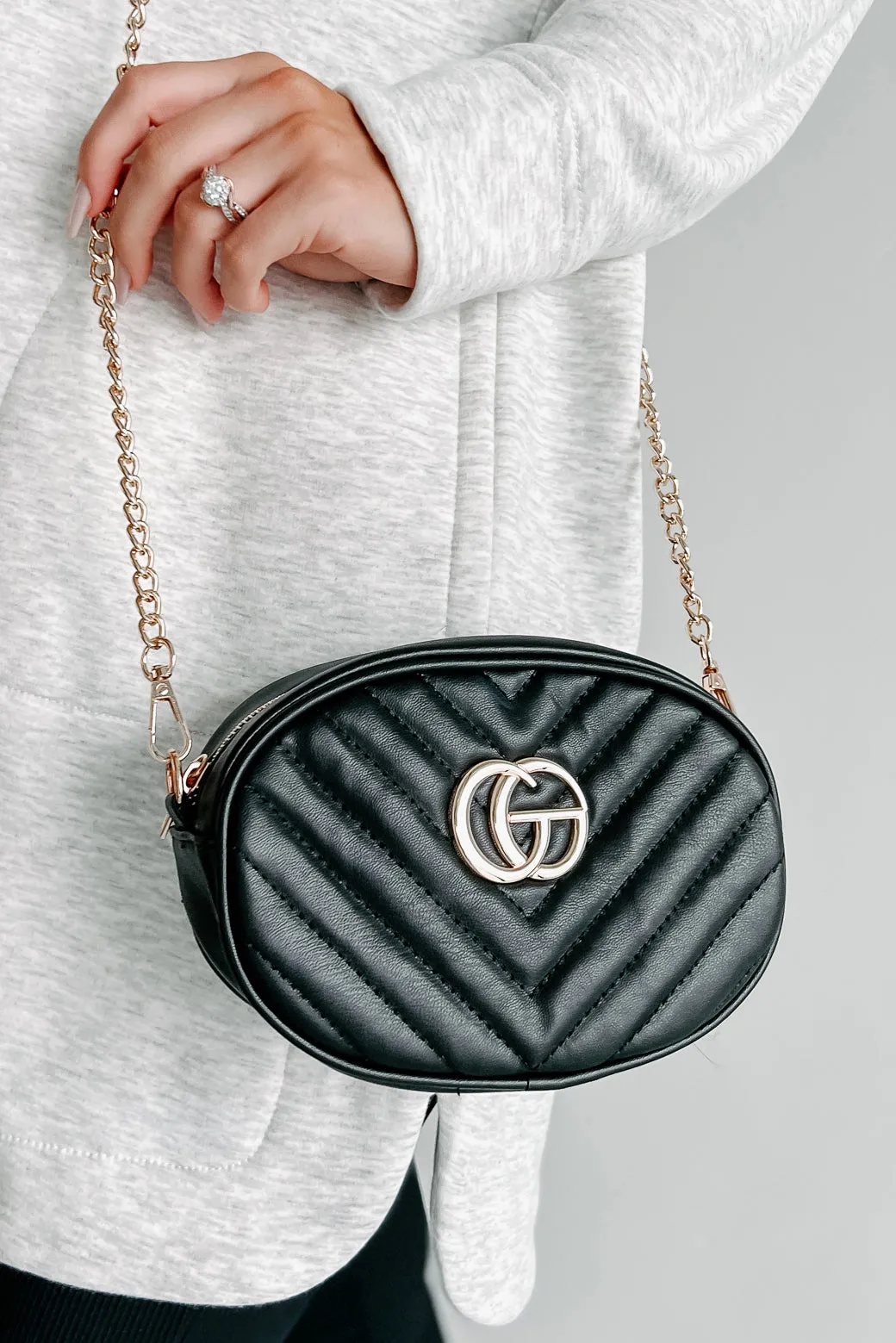 Styled To Perfection Quilted Convertible Purse (Black)