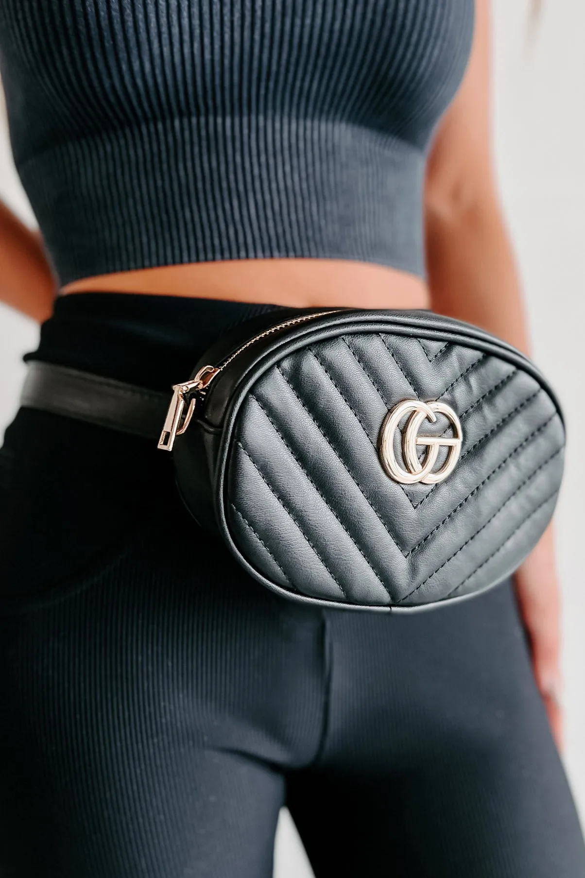 Styled To Perfection Quilted Convertible Purse (Black)