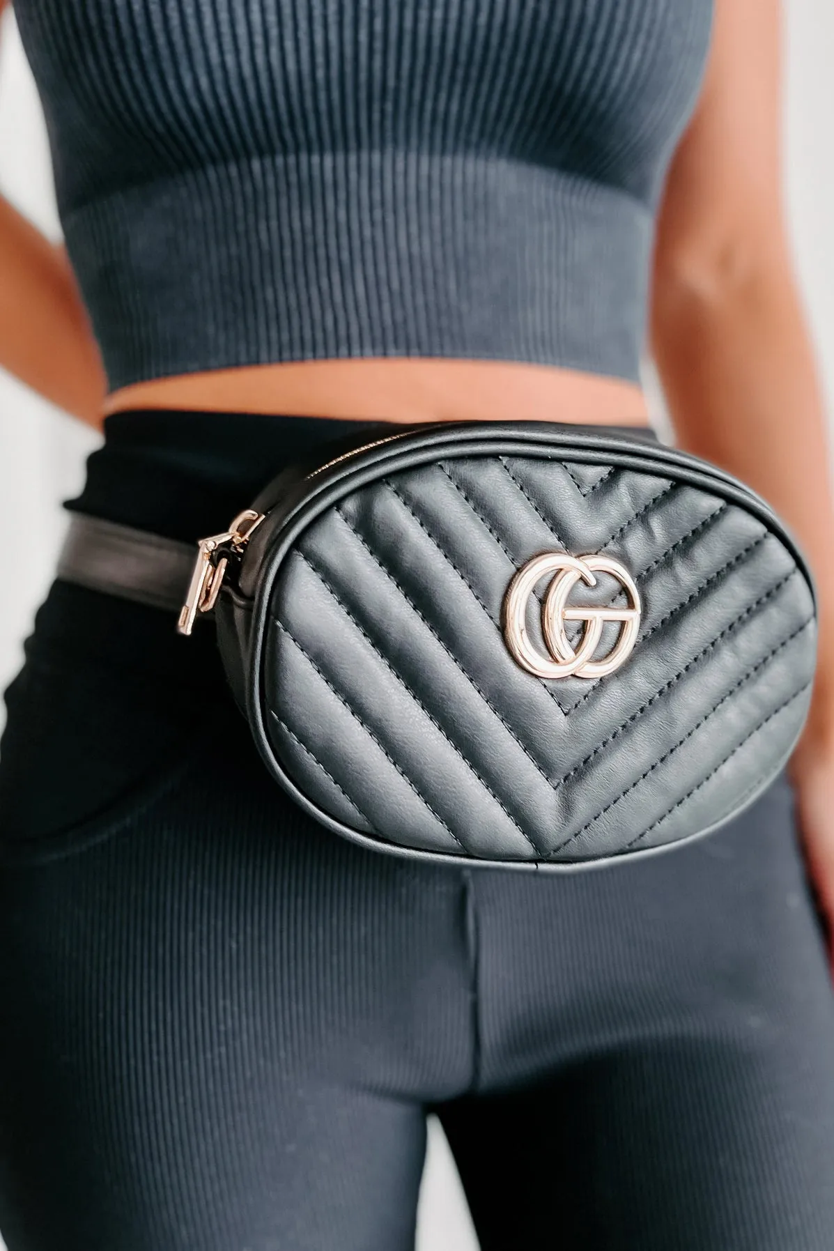 Styled To Perfection Quilted Convertible Purse (Black)