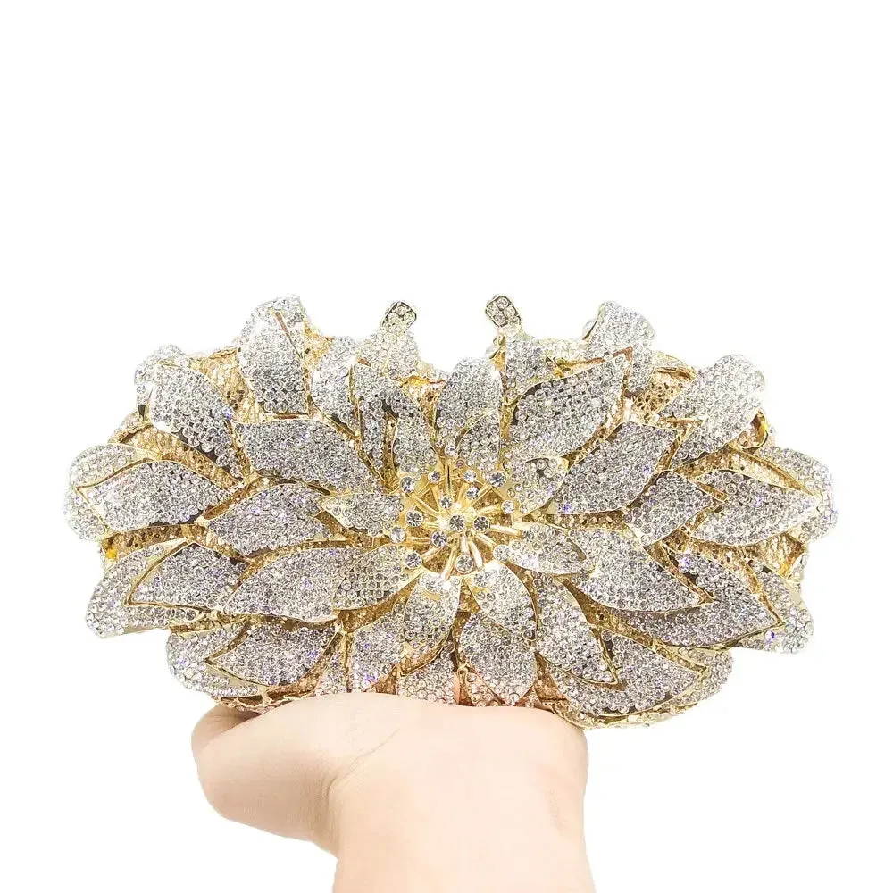 Sunflower Rhinestone Clutch