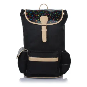 Suntop Dapper 9 25 L Free Size Laptop Backpack(Black & 3d Squares)