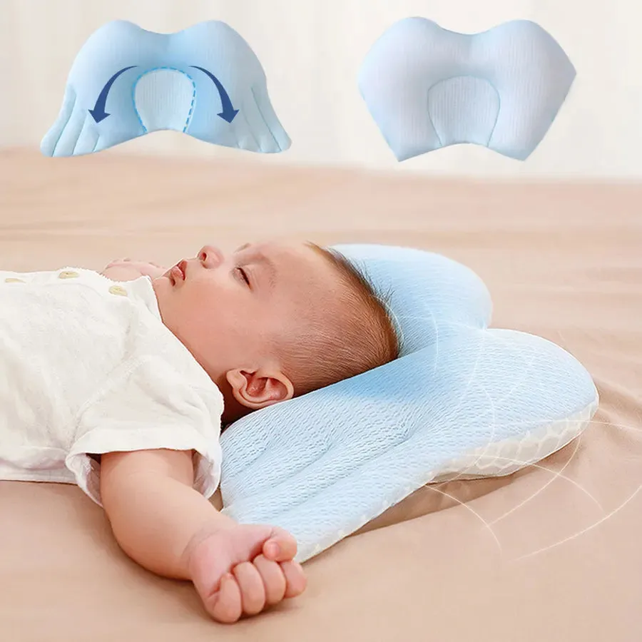 Sunveno Infant Head Shaper Wings Pillow (Blue)