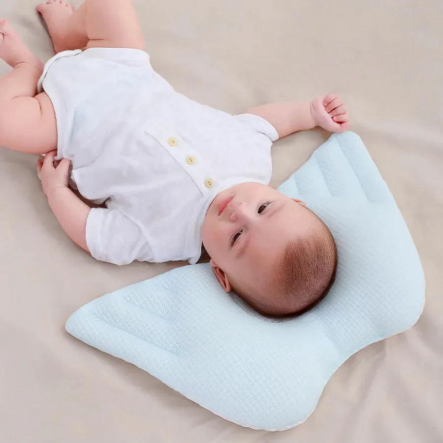 Sunveno Infant Head Shaper Wings Pillow (Blue)