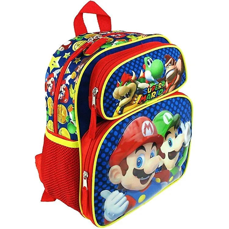 Super Mario 12" 16" Backpack Lunch Bag : Mario Madness