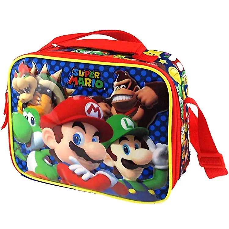 Super Mario 12" 16" Backpack Lunch Bag : Mario Madness