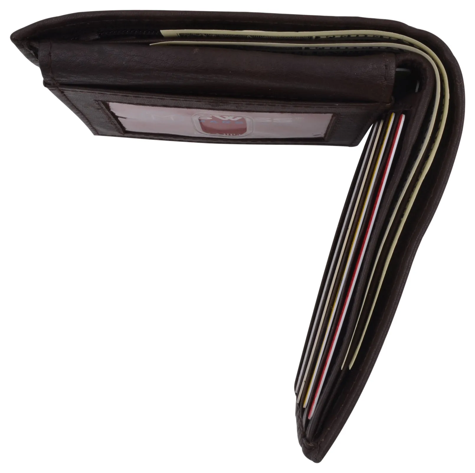 SWISS MARSHALL Full Grain Leather Mens Bifold Wallet RFID Blocking Wallets for Men