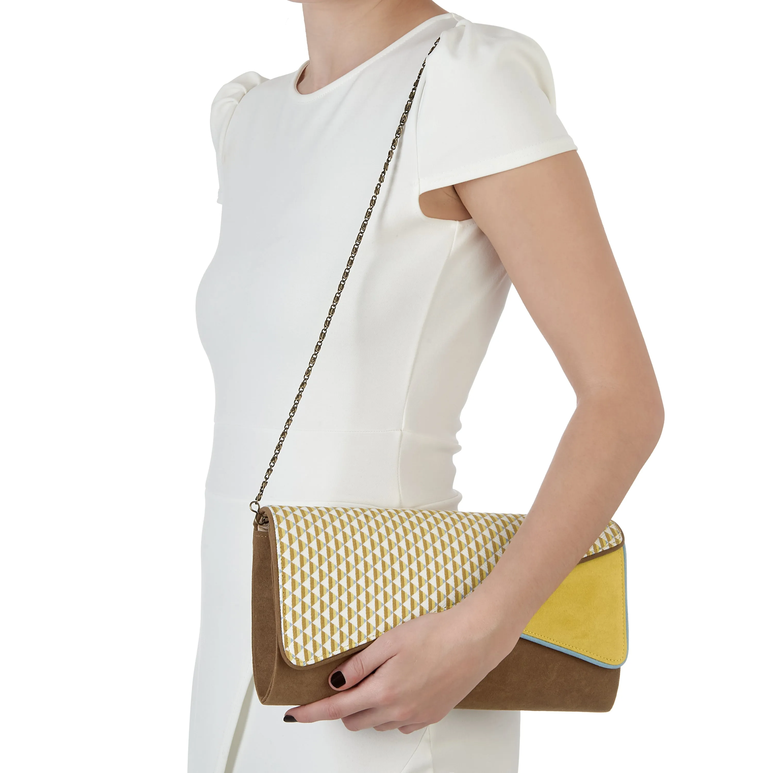 Sydney Lemon Clutch Bag (Matches Hatty Heels) by Ruby Shoo