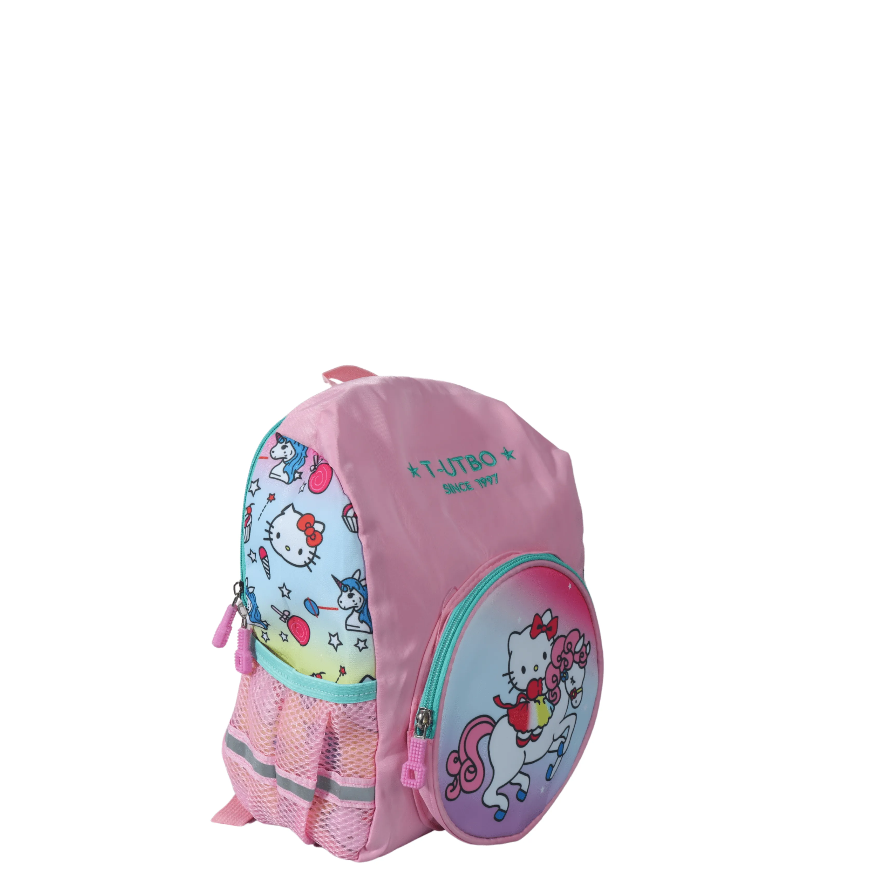 T-UTBO - Hello Kitty Kids Superhero Cute Cartoon Kindergarten School Bag Backpack