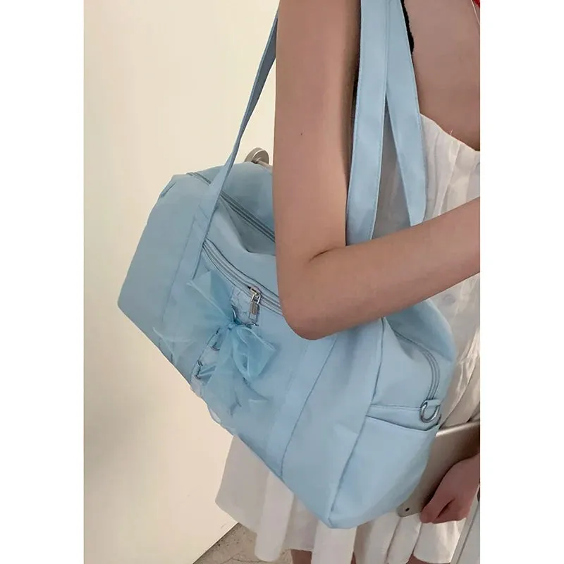 TAVIMART  -   Large Capacity Underarm Bag for Women 2024 New Fashion Handbag Nylon Commuter Tote Bags