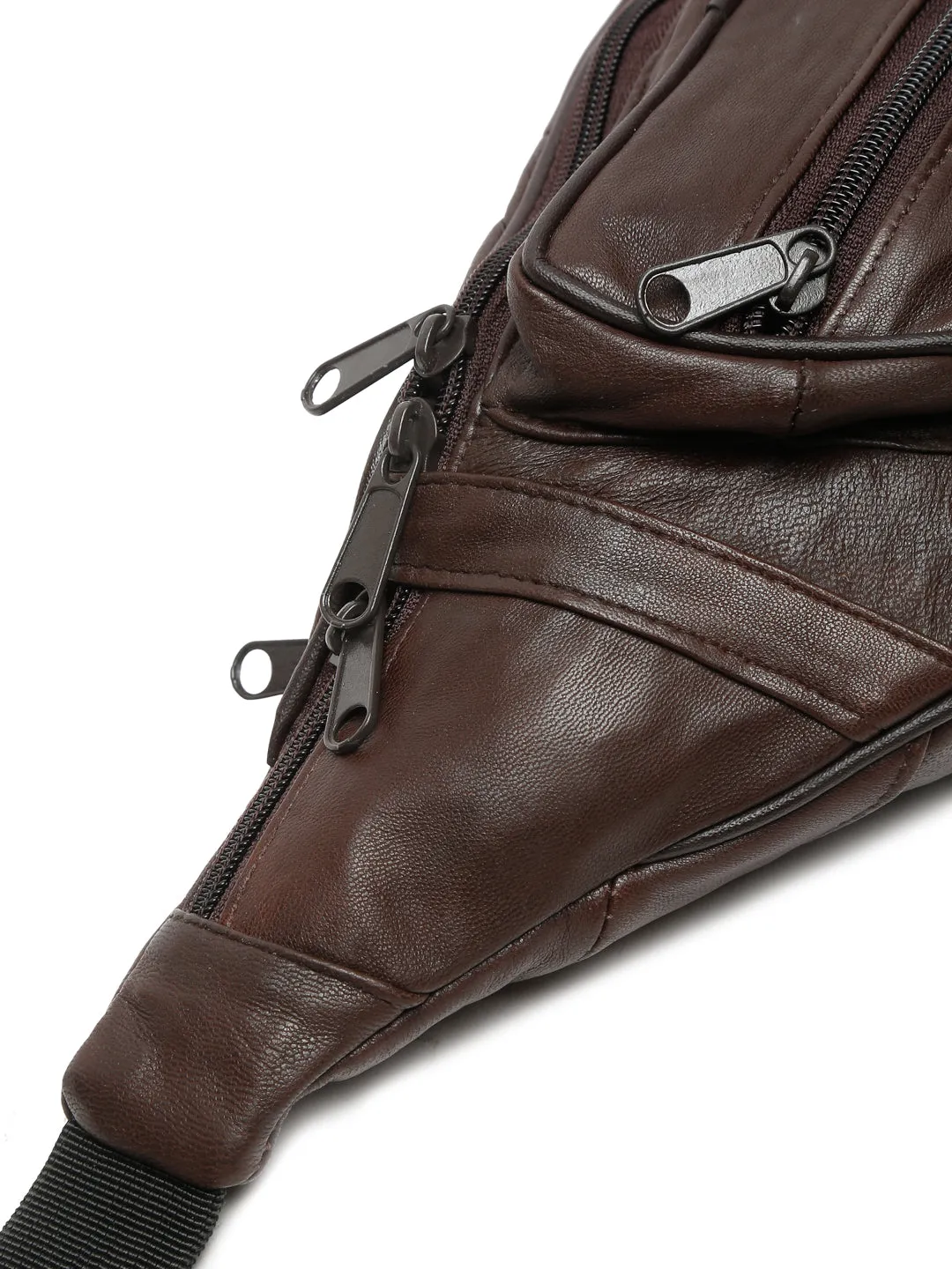 Teakwood Genuine Leather Brown Waist Pouch