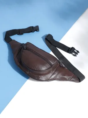 Teakwood Genuine Leather Brown Waist Pouch