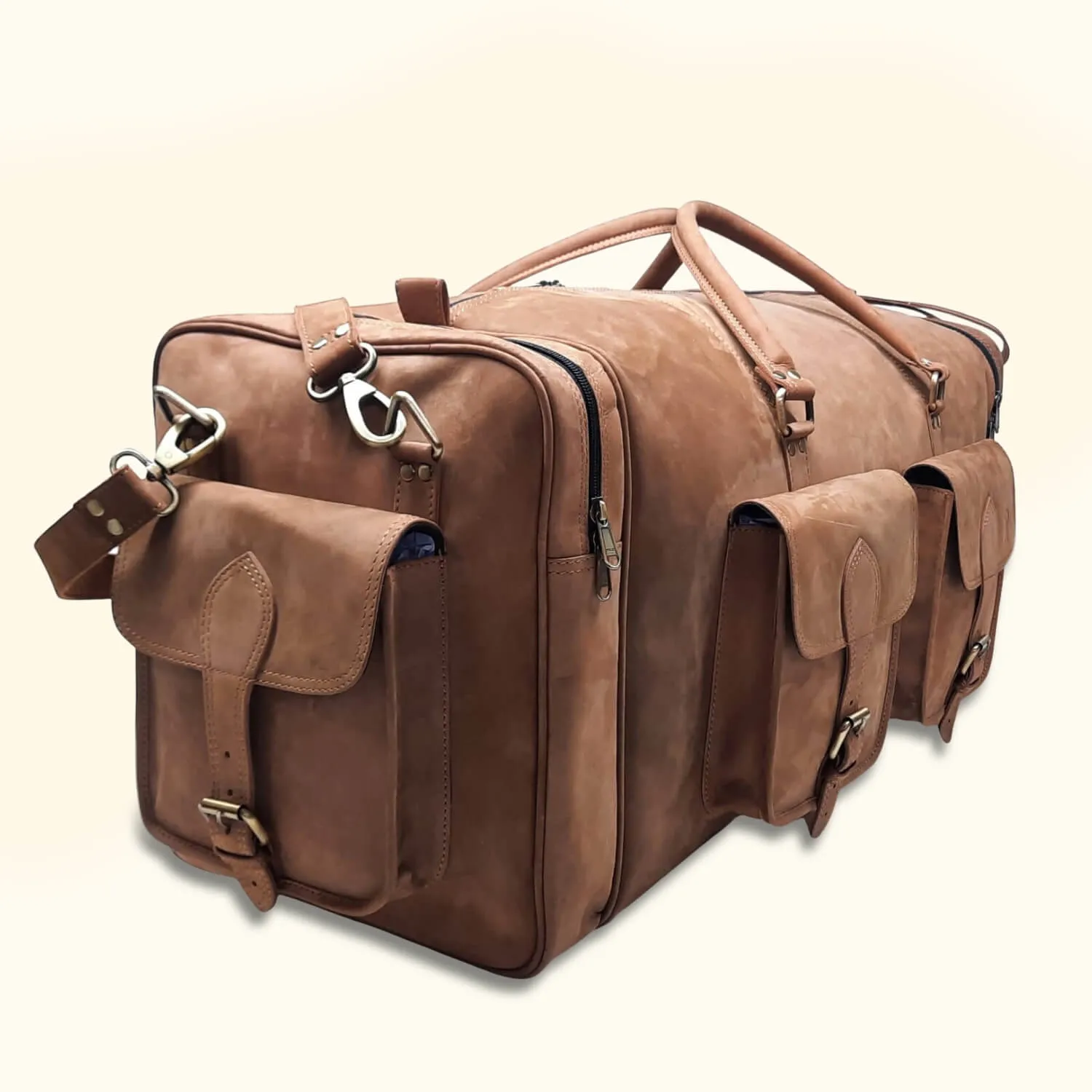 The Midnight Moonshine -Vintage Leather Travel Bag