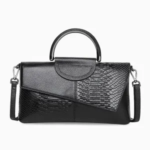 The Sophia | Luxurious Croc-Embossed Top Handle Bag
