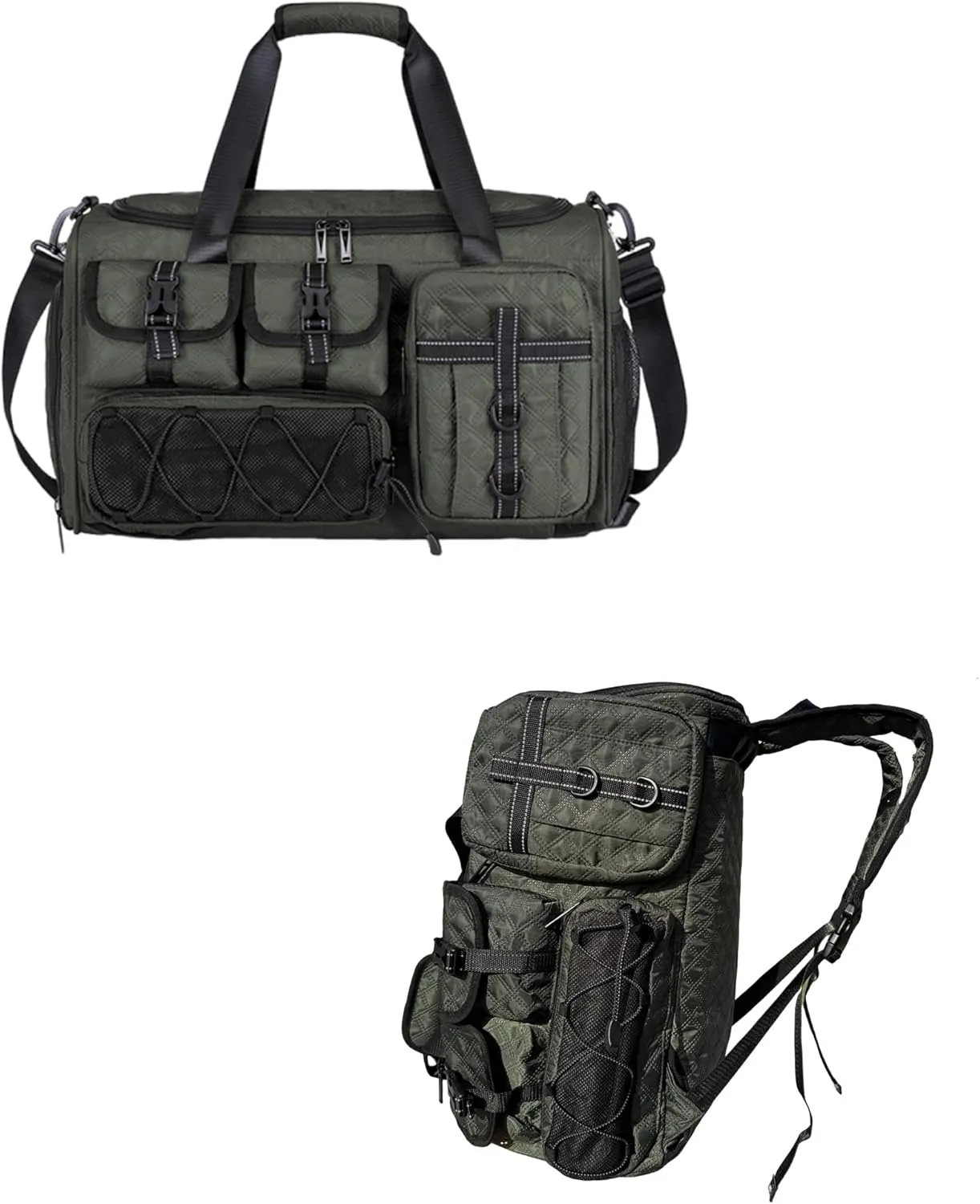 Thicken Sports Duffel Bags-Waterproof Gym Bag with Shoe Compartment;Personal Item Bag with Wet Pocket;4 In1 Overnight Bag&Weekender Bag-Gym Bag for Women&Men Travel, Sports, Fitness, Dark Grey,