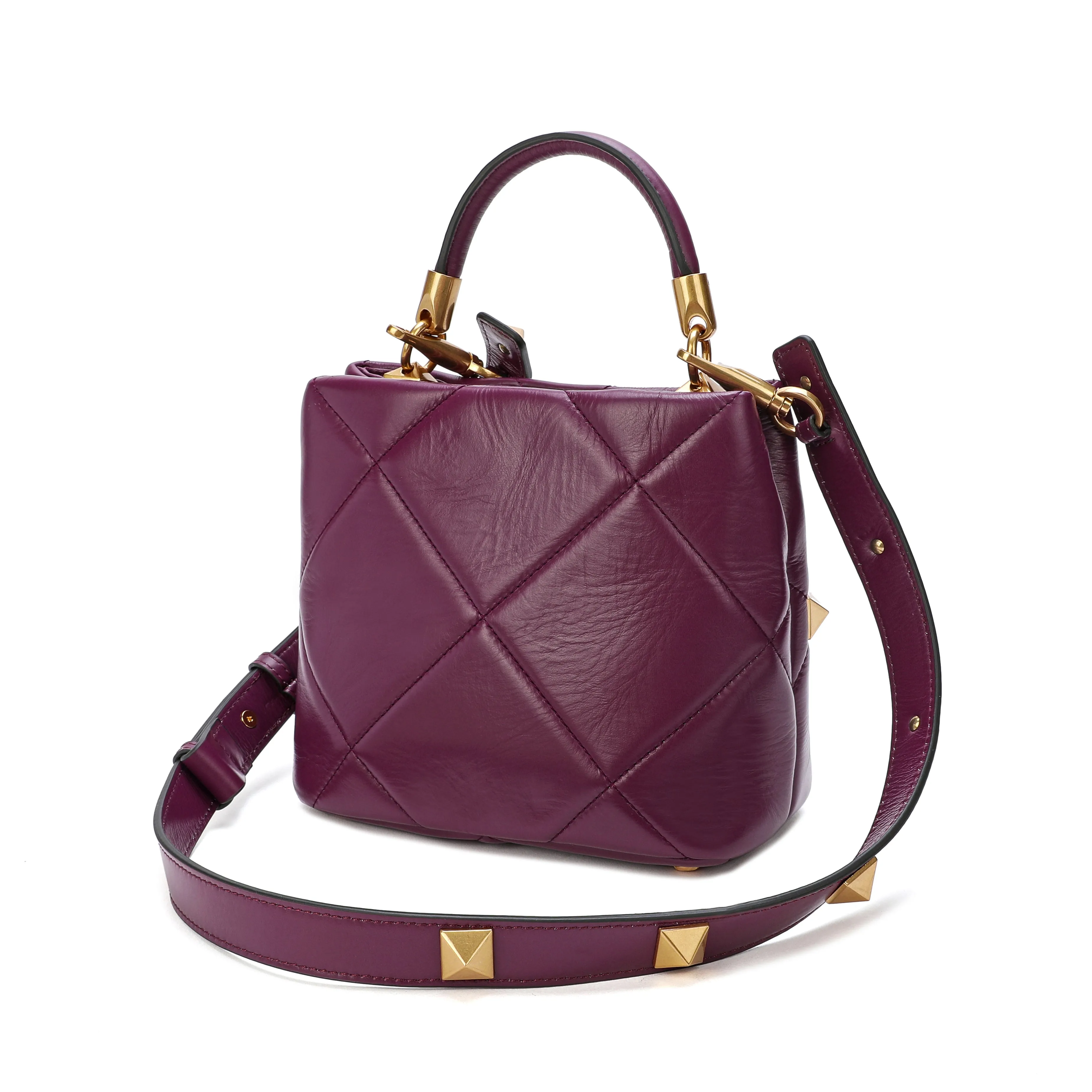 Tiffany & Fred Quilted Sheepskin Leather Crossbody/Shoulder Bag