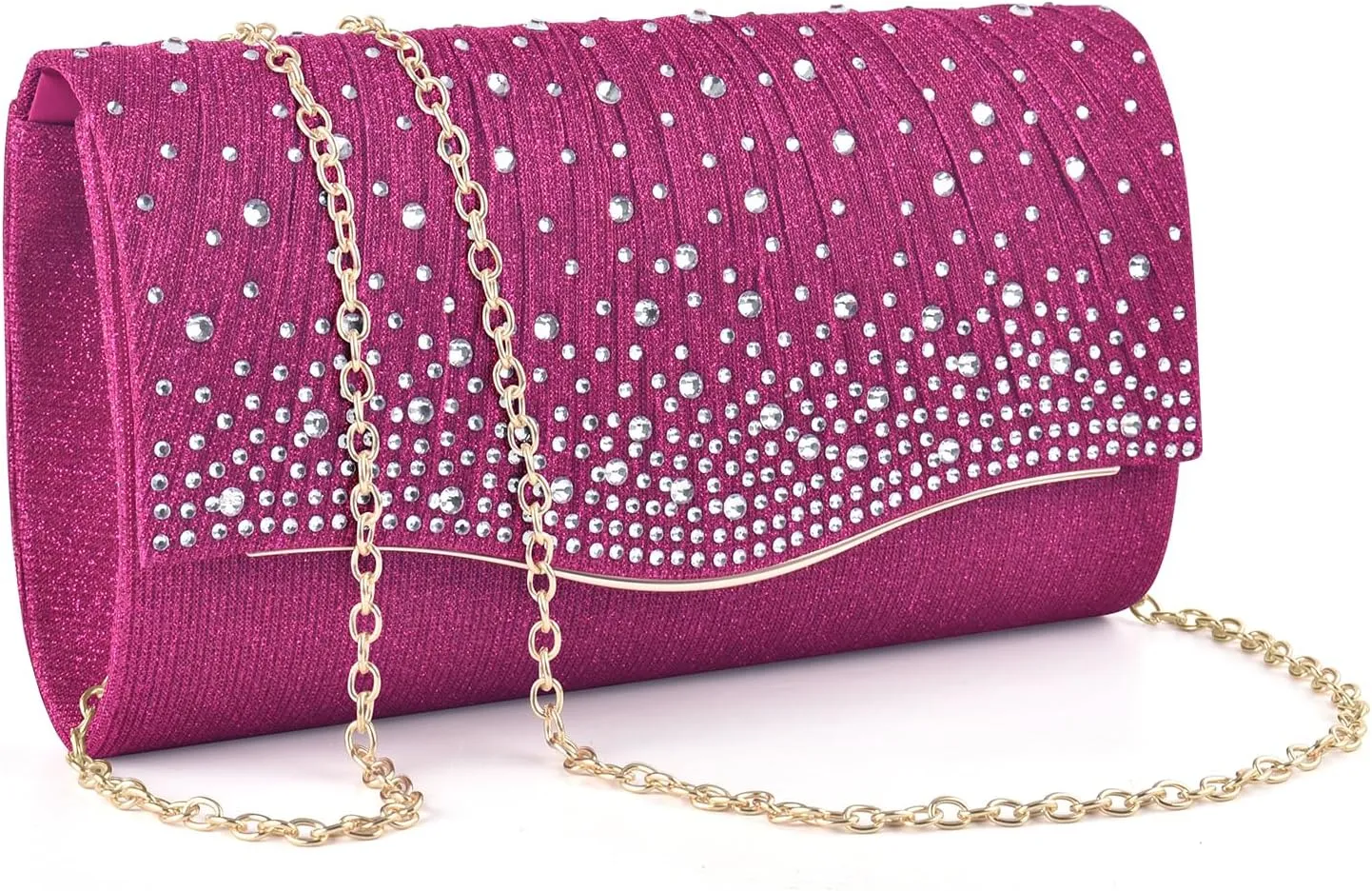 TINDTOP Clutch Purses for Women, Formal Evening Bags Suede Shoulder Envelope Party Handbags Wedding Cocktail Prom Clutches