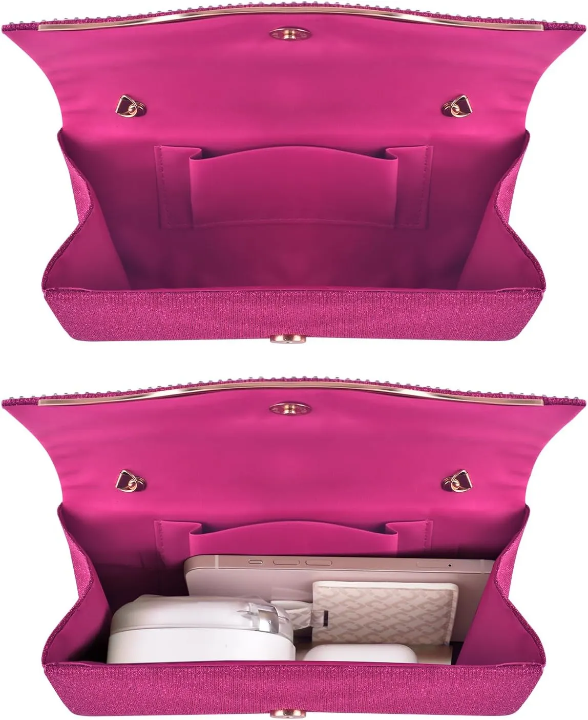 TINDTOP Clutch Purses for Women, Formal Evening Bags Suede Shoulder Envelope Party Handbags Wedding Cocktail Prom Clutches
