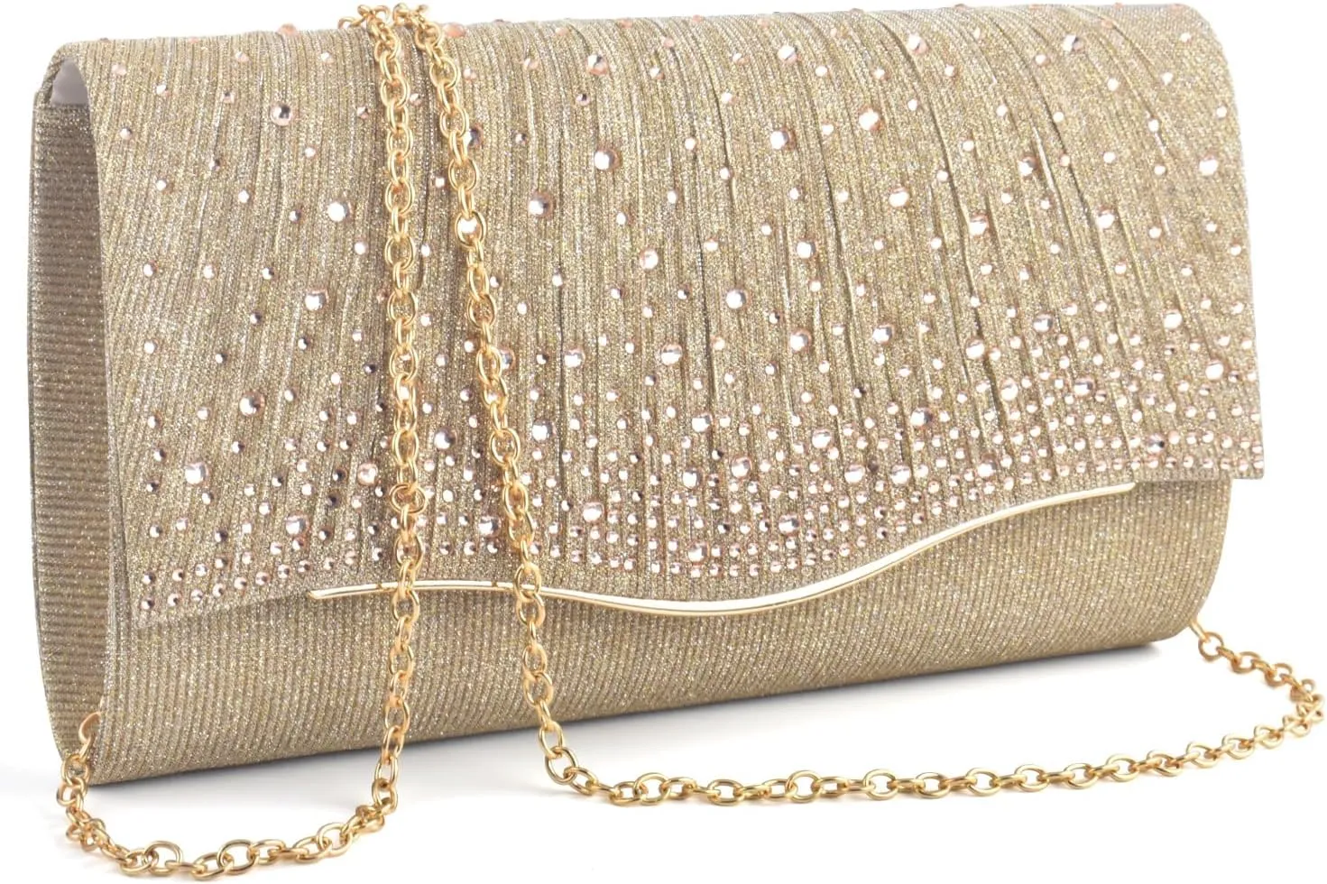 TINDTOP Clutch Purses for Women, Formal Evening Bags Suede Shoulder Envelope Party Handbags Wedding Cocktail Prom Clutches
