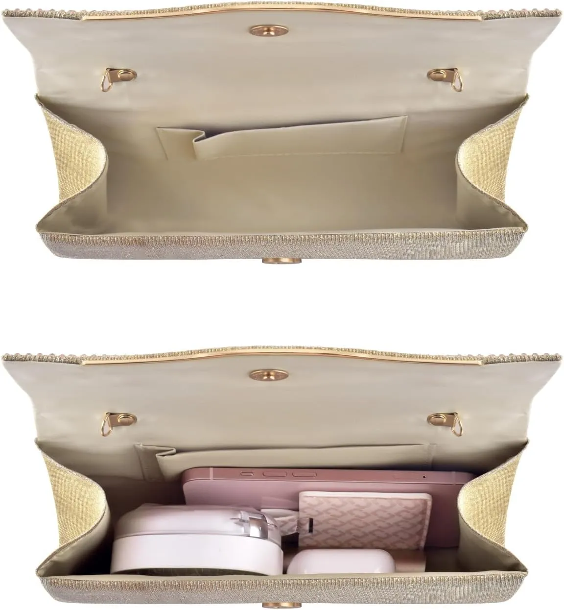 TINDTOP Clutch Purses for Women, Formal Evening Bags Suede Shoulder Envelope Party Handbags Wedding Cocktail Prom Clutches