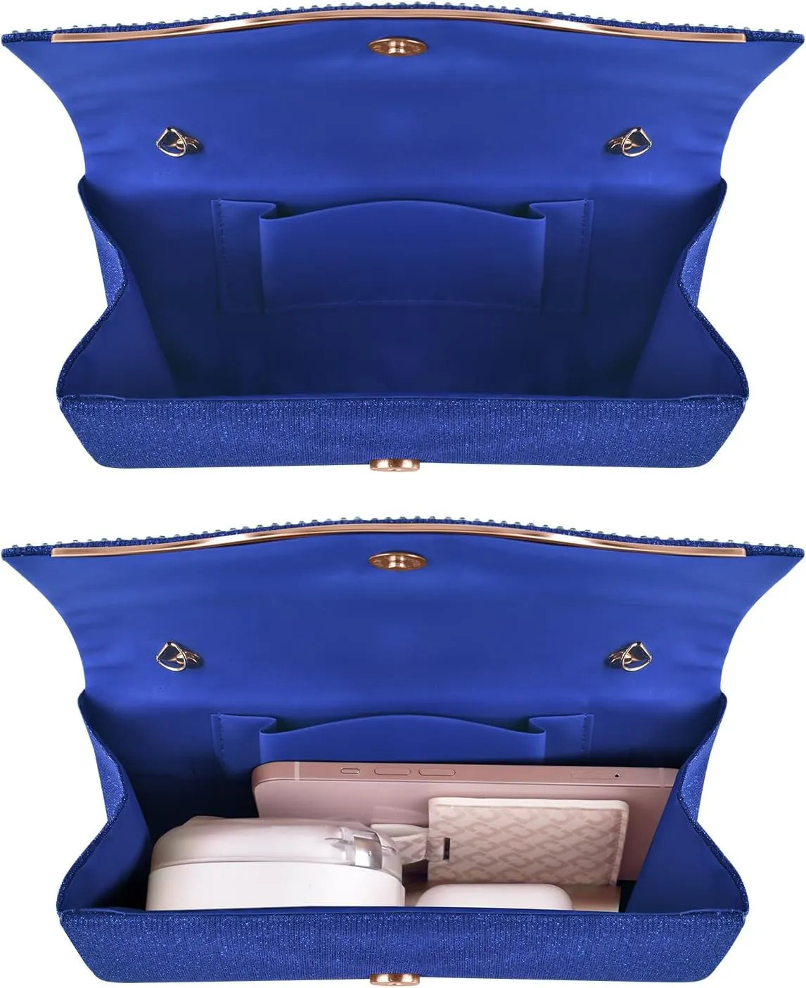 TINDTOP Clutch Purses for Women, Formal Evening Bags Suede Shoulder Envelope Party Handbags Wedding Cocktail Prom Clutches