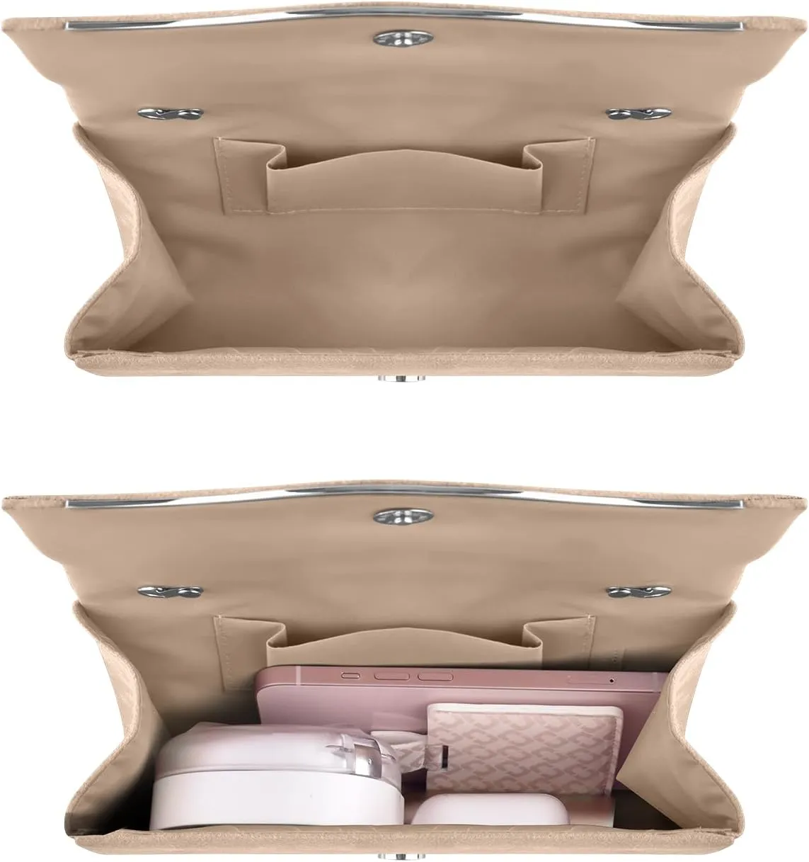 TINDTOP Clutch Purses for Women, Formal Evening Bags Suede Shoulder Envelope Party Handbags Wedding Cocktail Prom Clutches