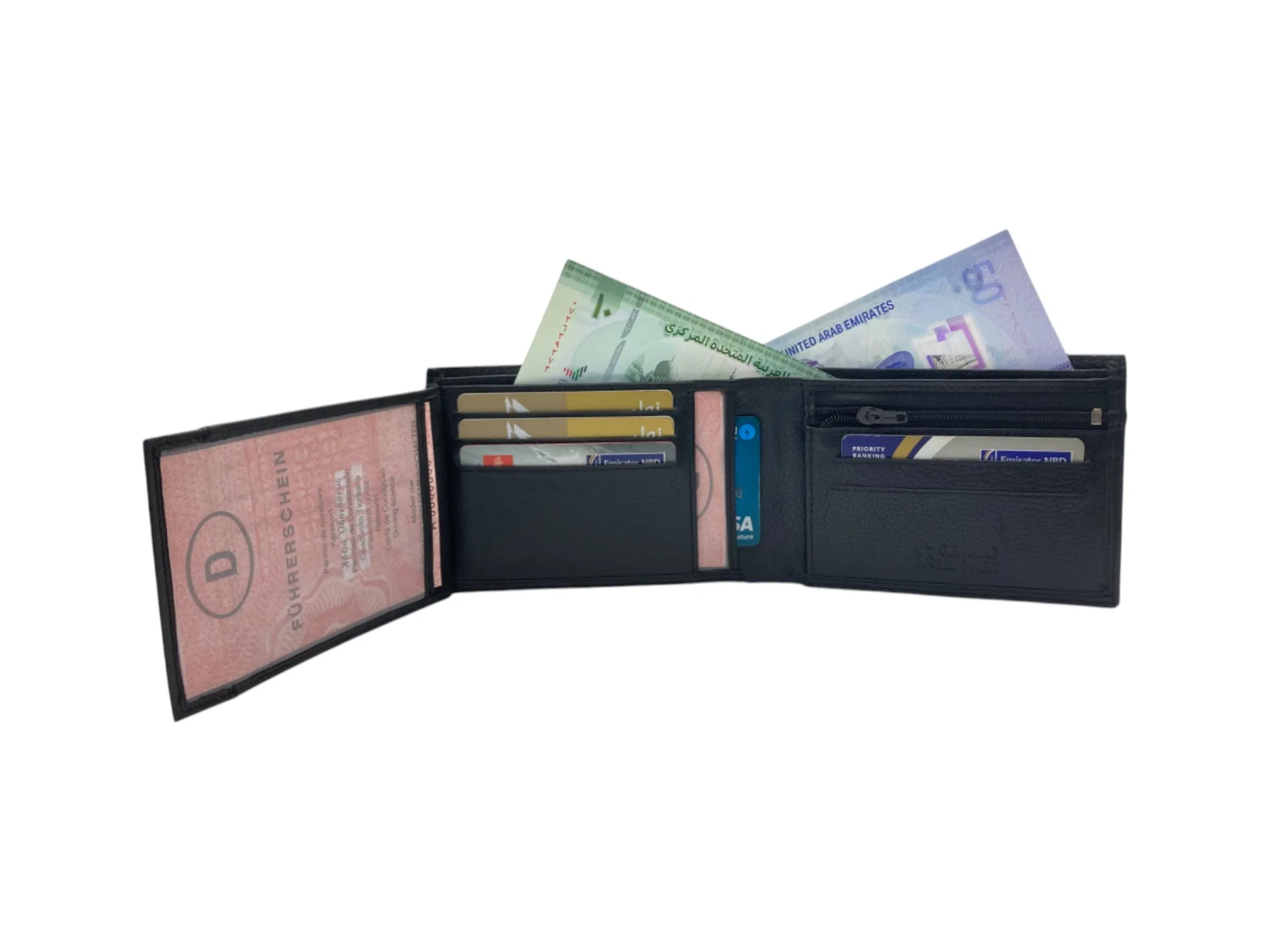 Top Grain Napa Leather Card & Coin Billfold Wallet # 1313Z