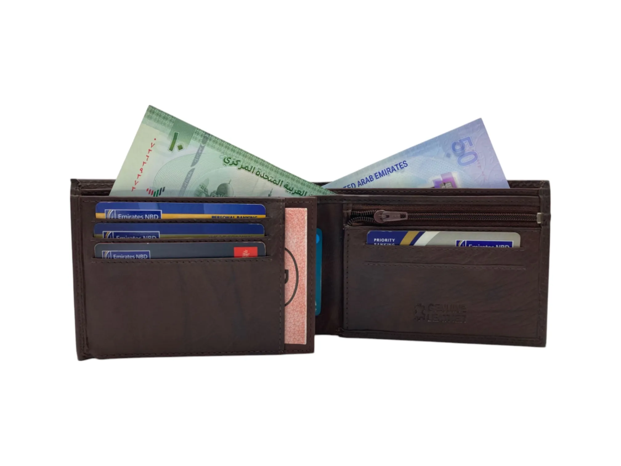 Top Grain Napa Leather Card & Coin Billfold Wallet # 1313Z